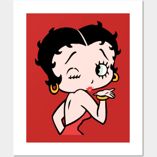 Betty Boop Kiss (Color) Posters and Art